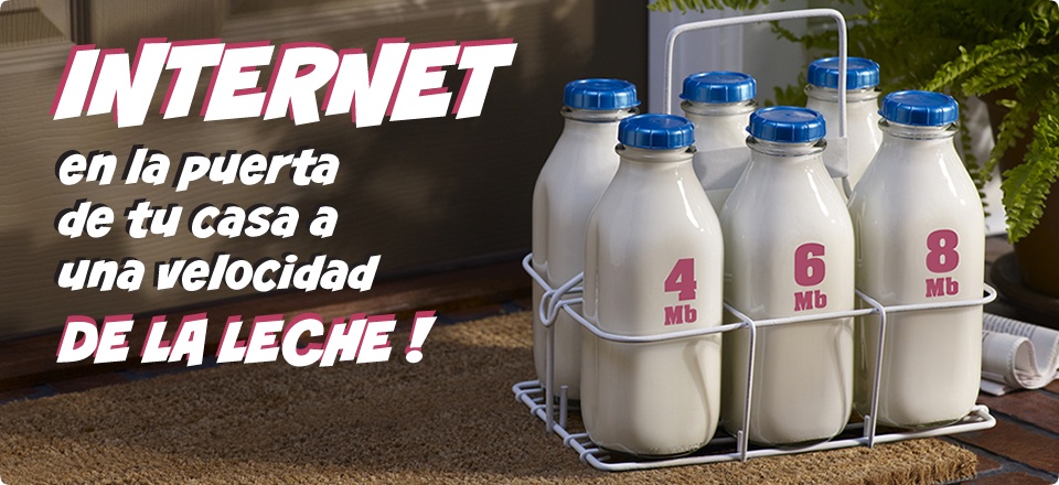 Internet en tu puerta a una velocidad de la leche!